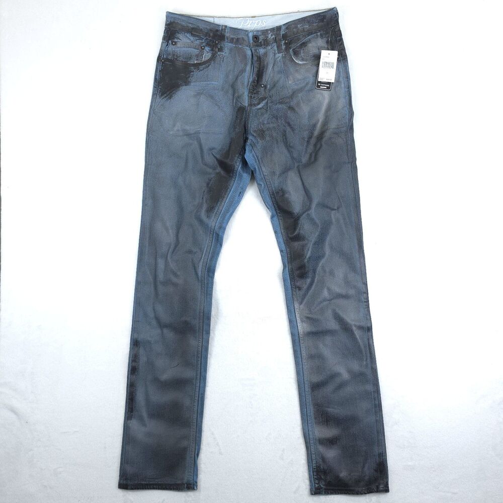 PRPS Demon Slim Straight Stretch Mens Jeans Blue Size 31x33 NWT